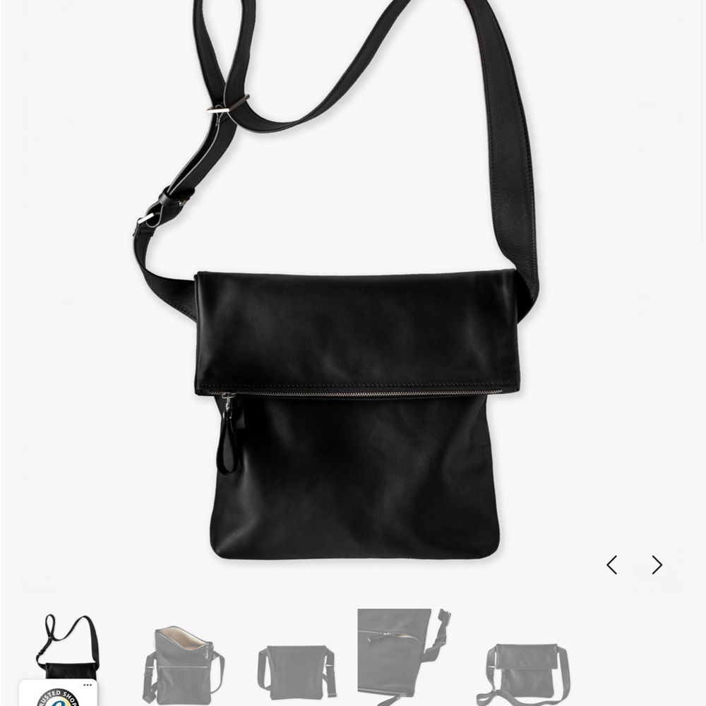 Ackermann Fold over London Leather Bag - Picture 3 of 15